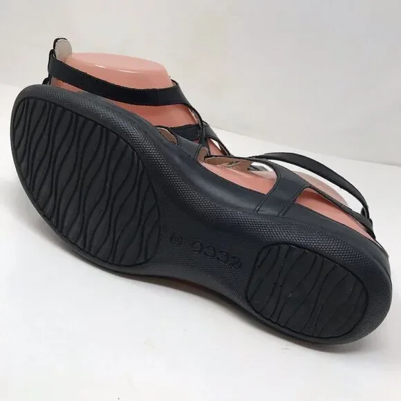 Ecco Black Gladiator Sandals - Picture 10 of 14